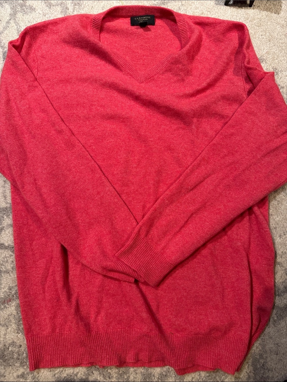 Men’s Club Room cashmere -Neck Sweater - Red XL